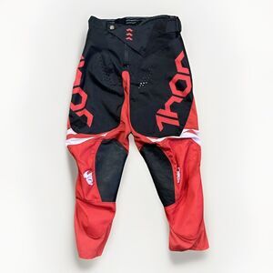 Thor Pulse Cube Black and Red MX Off Road Pants Men's Sizes 28